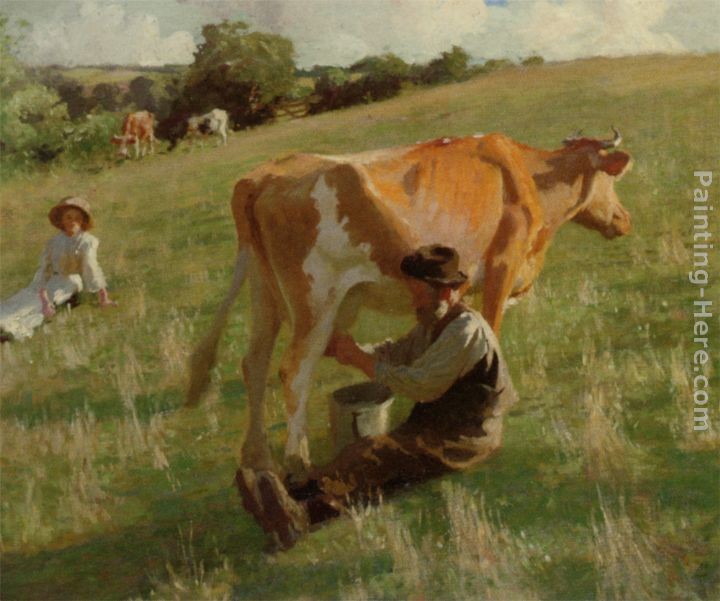 Harold Harvey Summer Milking
